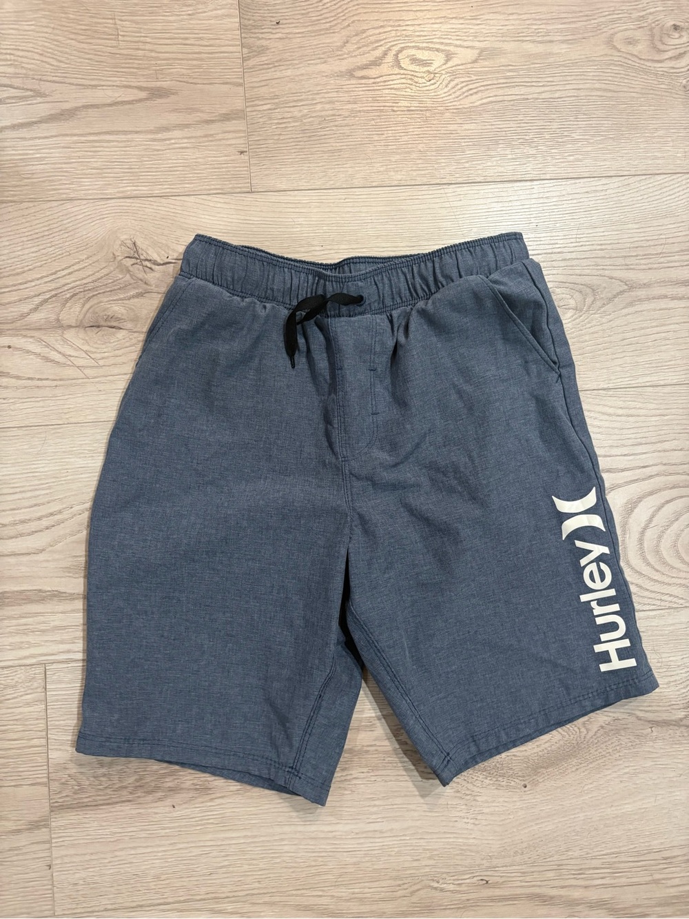 Hurley Boys 10-12  Slate Gray Board Shorts with White Logo